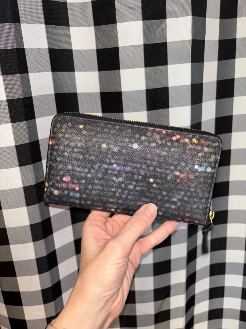 Tory Burch Emerson Black ‘Out of Focus’ Crossgrain Continental Wallet